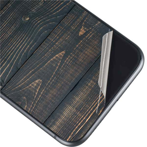 Black Painted Wood iPhone 11 Skin